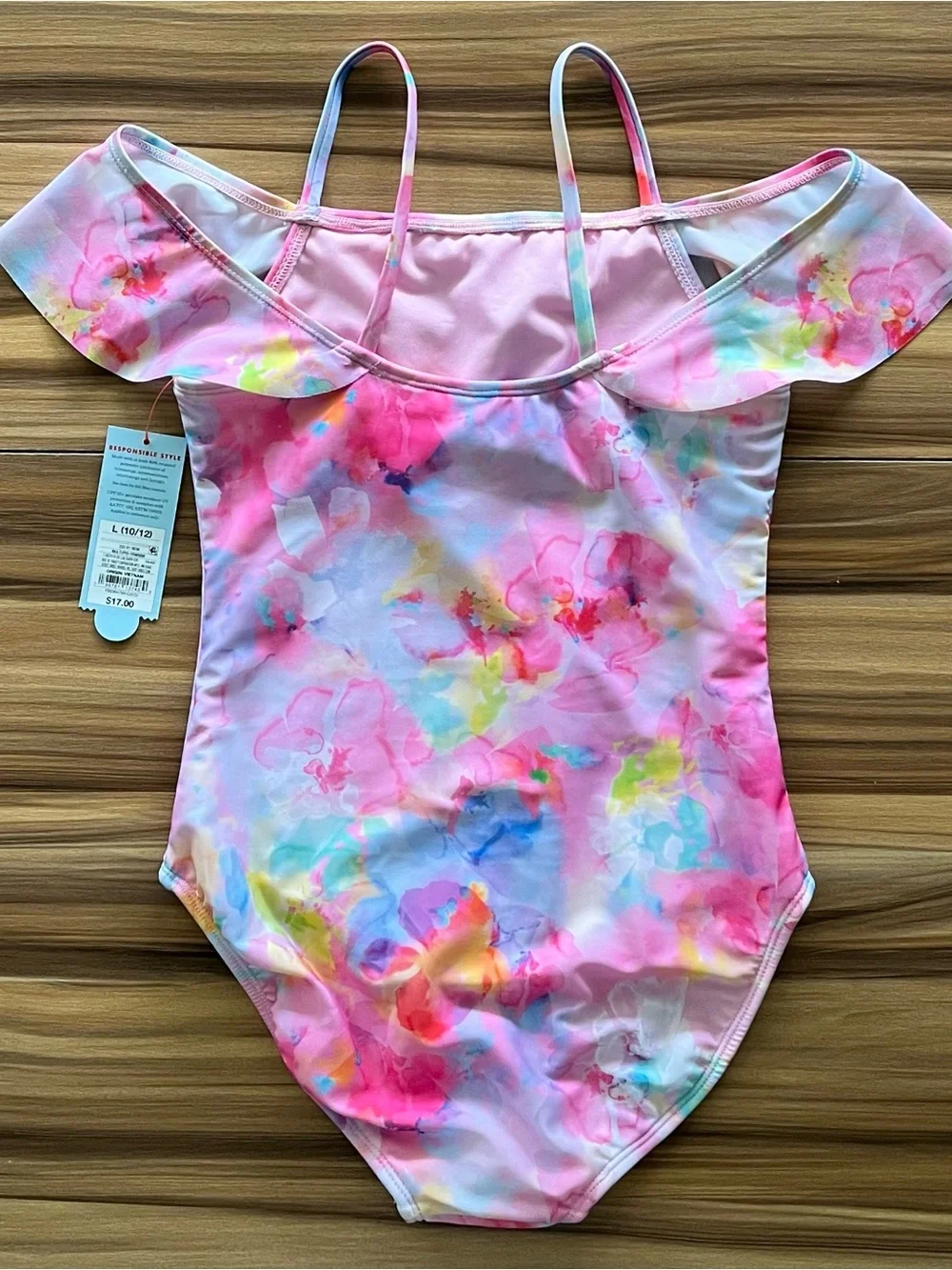Target Cat & Jack Girls Daydream Floral One Piece Swimsuit Size L(10/12) NEW